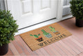 24 X 36 Natural Green and Black Coir Cactus Welcome Outdoor Door Mat