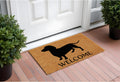 24 X 36 Natural and Black Coir Dachshund Welcome Outdoor Door Mat