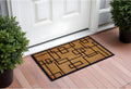 24 X 36 Natural and Black Coir Geometric Outdoor Door Mat