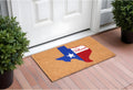 24 X 36 Natural Red White and Blue Coir Texas Outdoor Door Mat