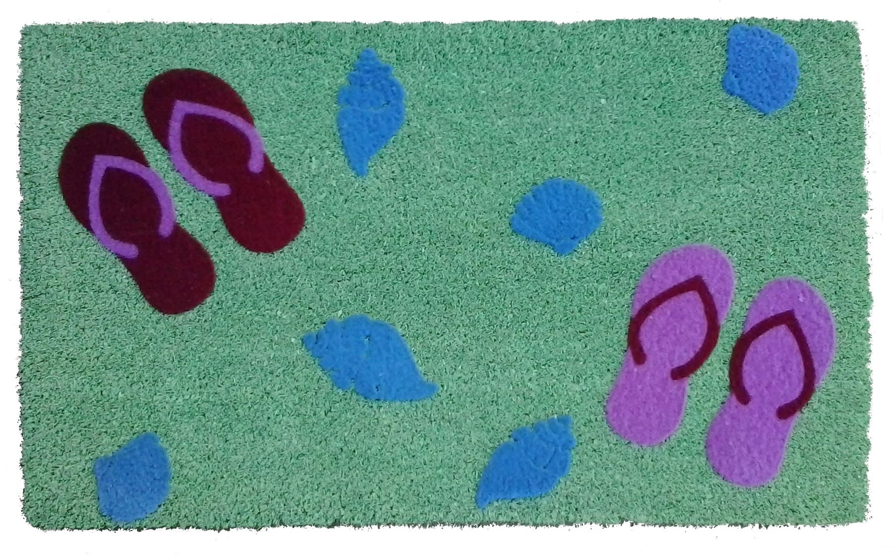 18'' X 30'' Green Coir Flip Flop Outdoor Door Mat