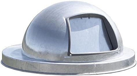 Ergode 5555G-VV Outdoor Drum Cover - Dome Top Lid, Push Door, Galvanized Steel - Compatible with 55-Gallon Drums & EXP-52 Recept