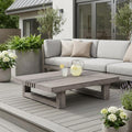 33 Gray Solid Wood Outdoor Coffee Table