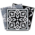 12 X 12 Black White and Gray Mosaic Peel and Stick Tiles