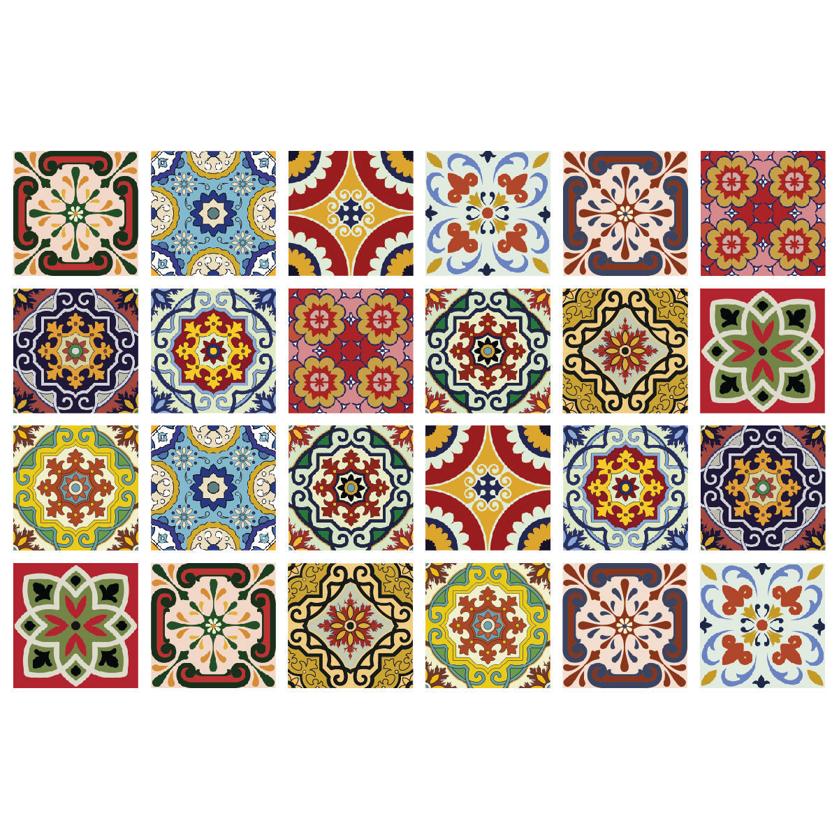 12 X 12 Multi-color Mediterra Mosaic Peel and Stick Tiles