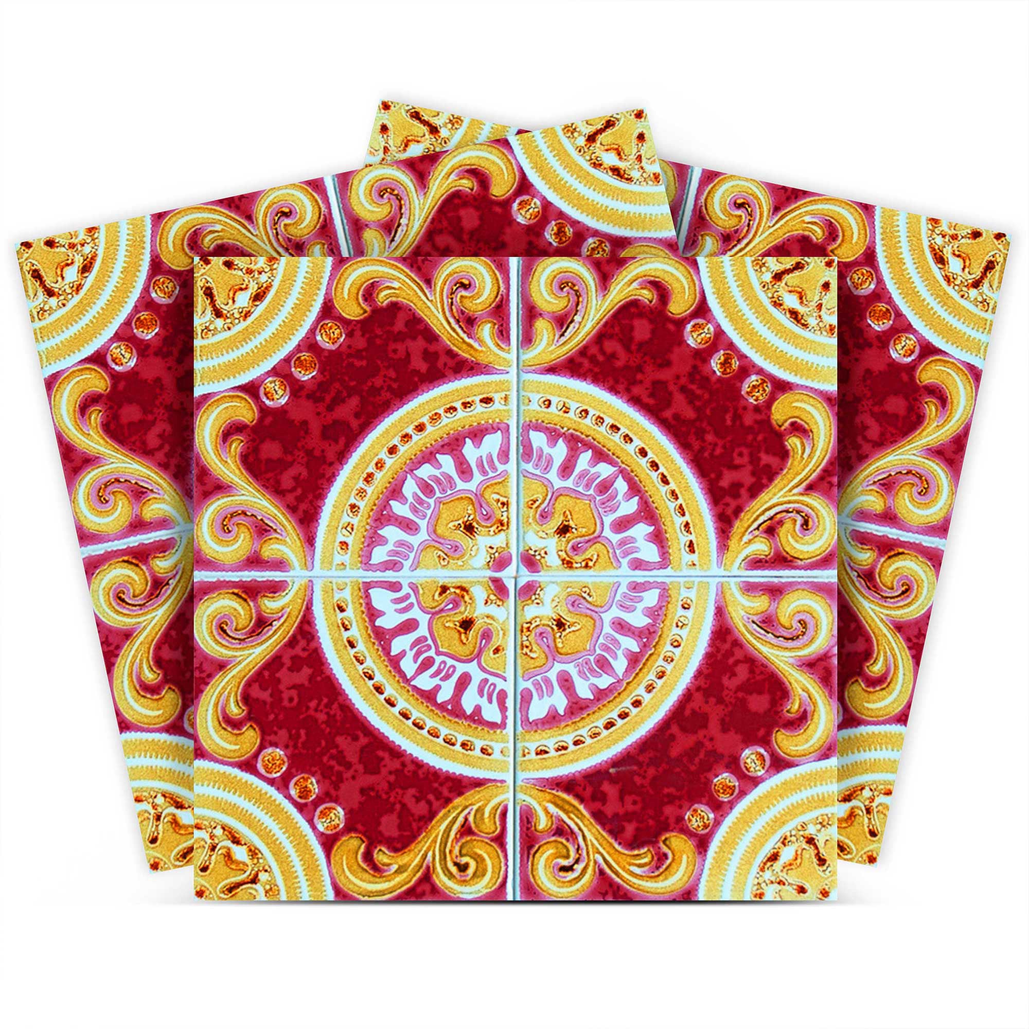 12 X 12 Golden Ruby Removable Peel and Stick Tiles