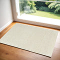 3' X 5' Ivory Shag Distressed Area Rug