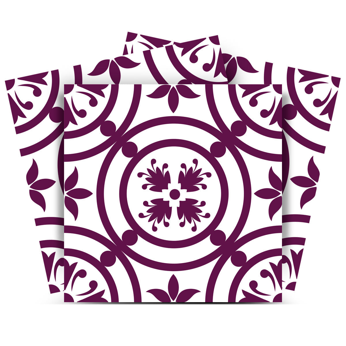 12 X 12 Merlot Lisa Removable Peel and Stick Tiles