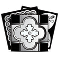 12 X 12 Black White and Gray Mosaic Peel and Stick Removable Tiles