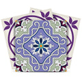 12 X 12 Vintage Purple and Taupe Mosaic Peel and Stick Removable Tiles