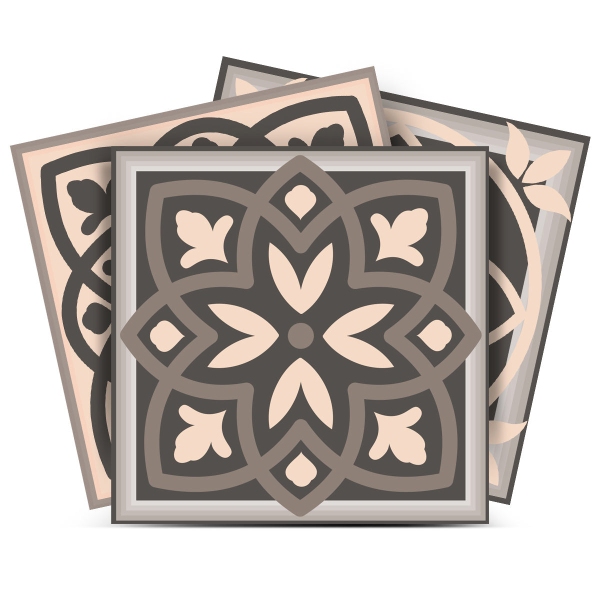 12 X 12 Espresso Brown Mosaic Peel and Stick Removable Tiles