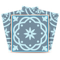 12 X 12 Baby Blue and Peach Mosaic Peel and Stick Removable Tiles