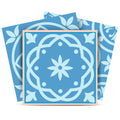 12 X 12 Ocean Blue Mosaic Peel and Stick Removable Tiles