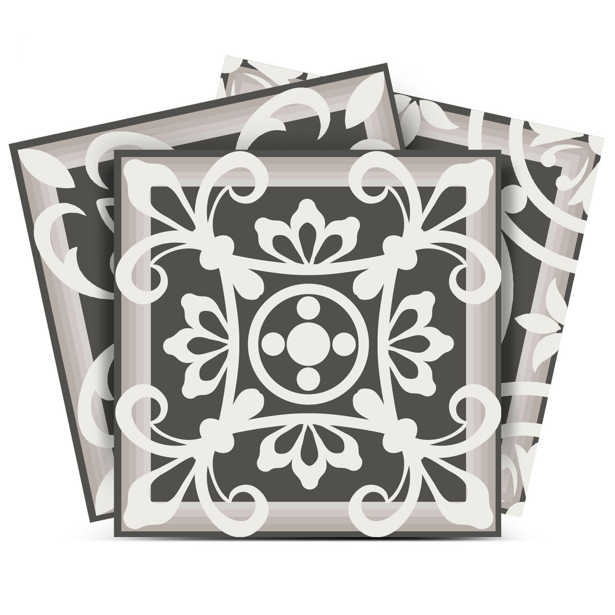 12 X 12 Wood Brown and White Mosaic Peel and Stick Removable Tiles