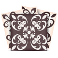 12 X 12 Light Brown and White Mosaic Peel and Stick Removable Tiles