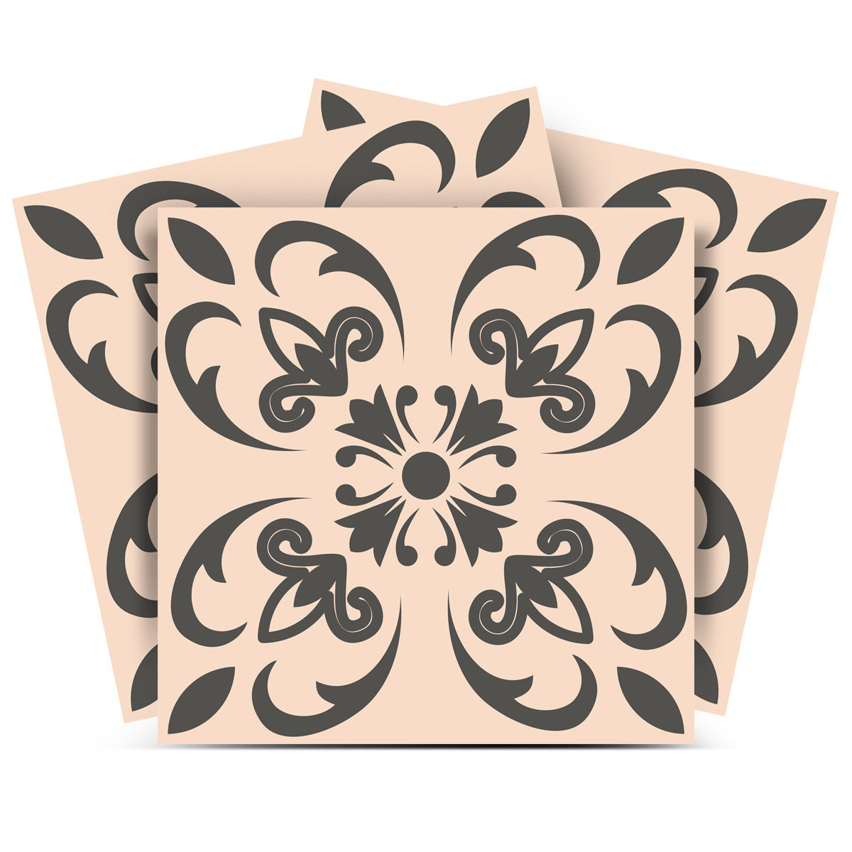 12 X 12 Charcoal Orchid Peel and Stick Removable Tiles