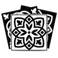 12 X 12 Black and White The Night Sky Mosaic Peel and Stick Removable Tiles