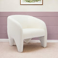 30 White Sherpa Arm Chair