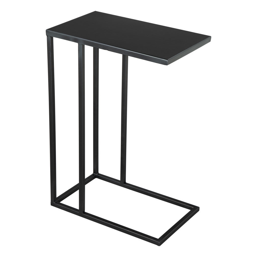 24'' Black Iron Abstract End Table