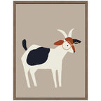 Sylvie Farm Goat Framed Canvas by Hannah Beisang