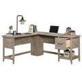 Summit Station L Desk, Laurel Oak finish