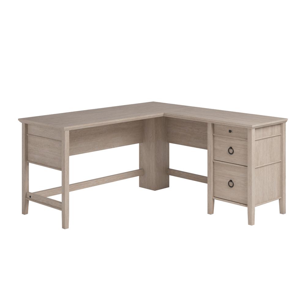 East Adara L Desk, Cascade Oak finish