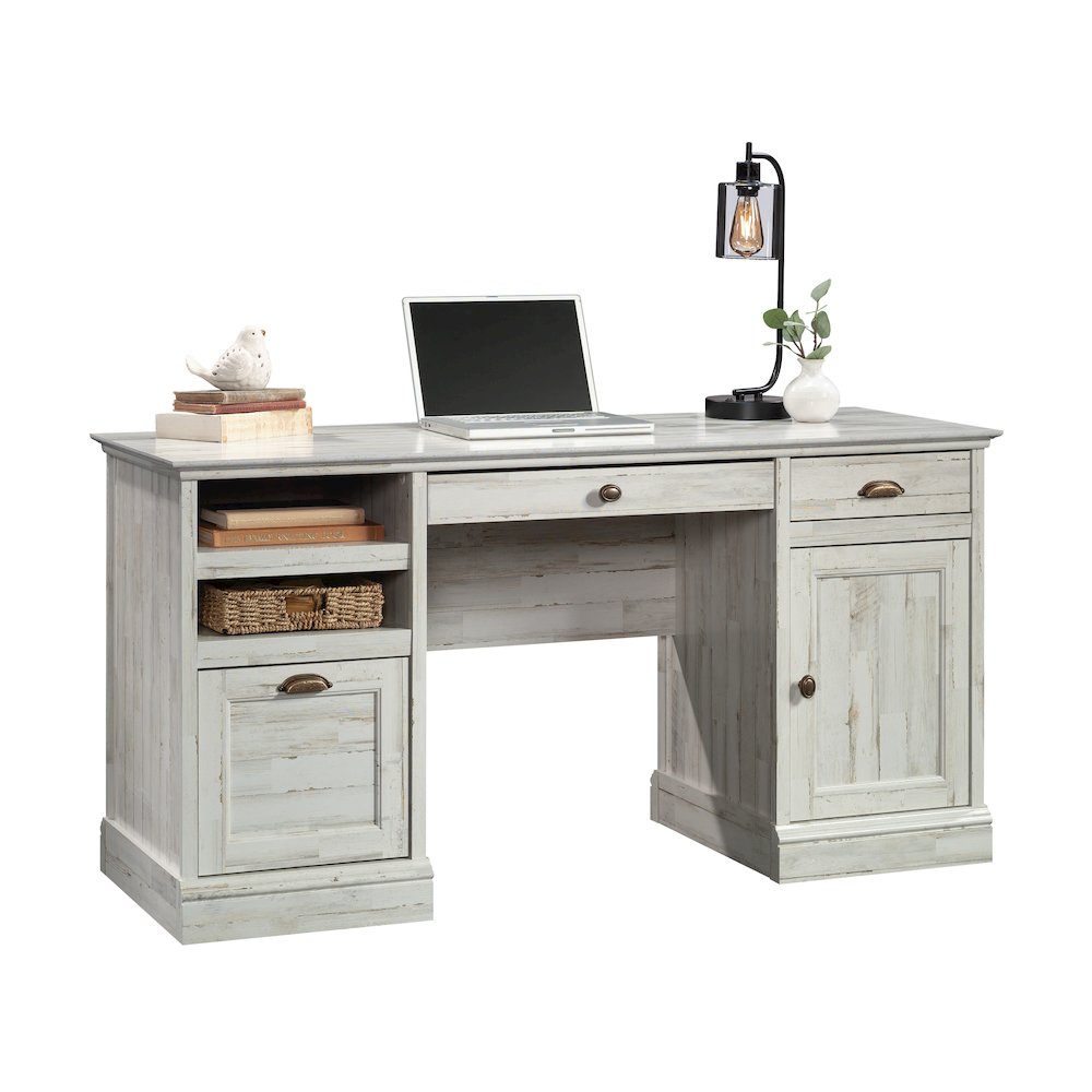 Barrister Lane Executive Desk, White Plank finish