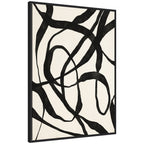 Sylvie Black Twist 4 Framed Canvas by Alicia Bock