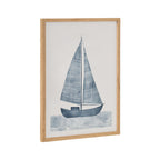 Gallery Nautical Blue Sailboat Print by The Creative Bunch Studio