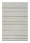 8' X 10' Cream and Beige Striped Distressed Indoor Outdoor Area Rug