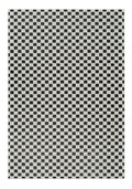 6' X 9' Black and White Geometric Distressed Indoor Outdoor Area Rug