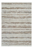 7' X 10' Beige and Brown Abstract Non Skid Area Rug