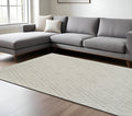 8' X 11' Beige and Gray Abstract Non Skid Area Rug