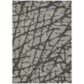 9' X 12' Gray And Black Abstract Washable Non Skid Indoor Outdoor Area Rug