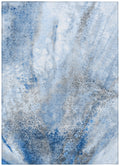 8' X 10' Navy And Gray Abstract Washable Non Skid Indoor Outdoor Area Rug