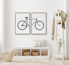 Sylvie Bicycle Framed Canvas by Simon Te of Tai Prints