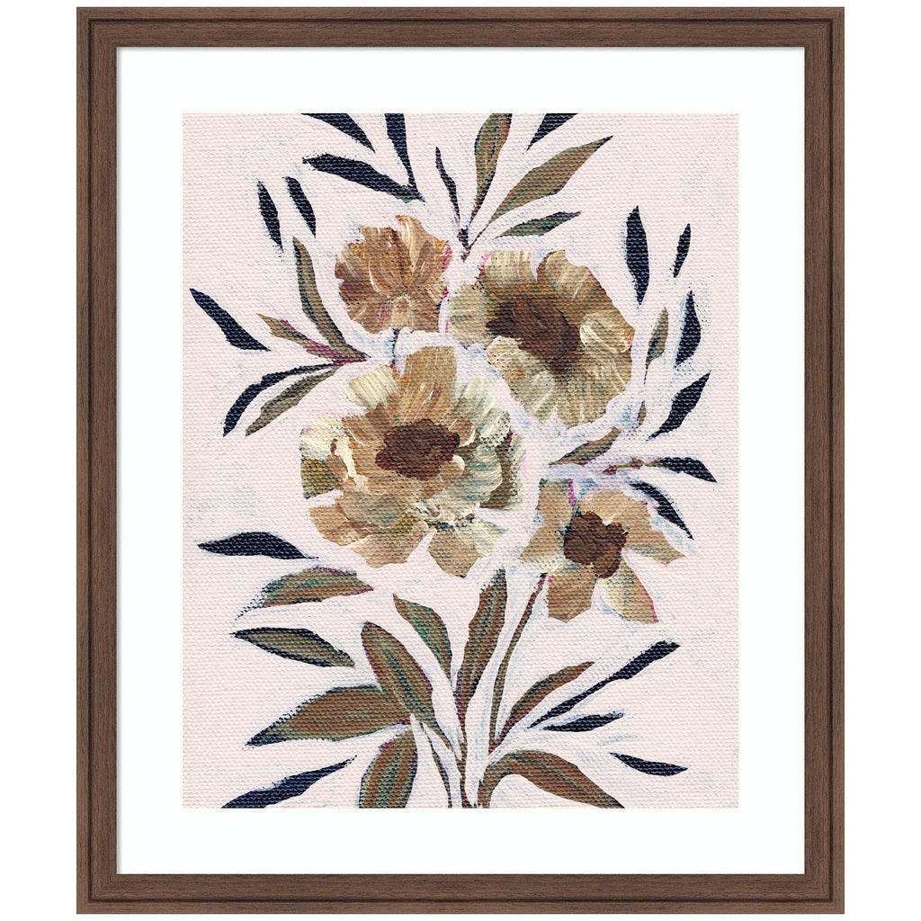 Framed Art Muted Paintrely Florals by Nikita Jariwala