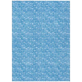 9' X 12' Blue Geometric Washable Indoor Outdoor Area Rug