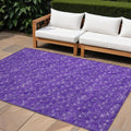 10' X 14' Purple Geometric Washable Non Skid Indoor Outdoor Area Rug