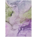 5' X 8' Purple And Green Abstract Washable Indoor Outdoor Area Rug
