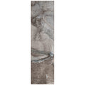 2' X 8' Taupe Abstract Washable Indoor Outdoor Runner Rug
