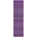 8' Runner Eggplant Striped Washable Non Skid Indoor Outdoor Runner Rug
