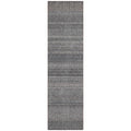 8' Runner Gray Striped Washable Non Skid Indoor Outdoor Runner Rug