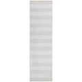 8' Runner Ivory Striped Washable Non Skid Indoor Outdoor Runner Rug