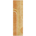 8' Runner Terra Cotta Abstract Washable Non Skid Indoor Outdoor Runner Rug