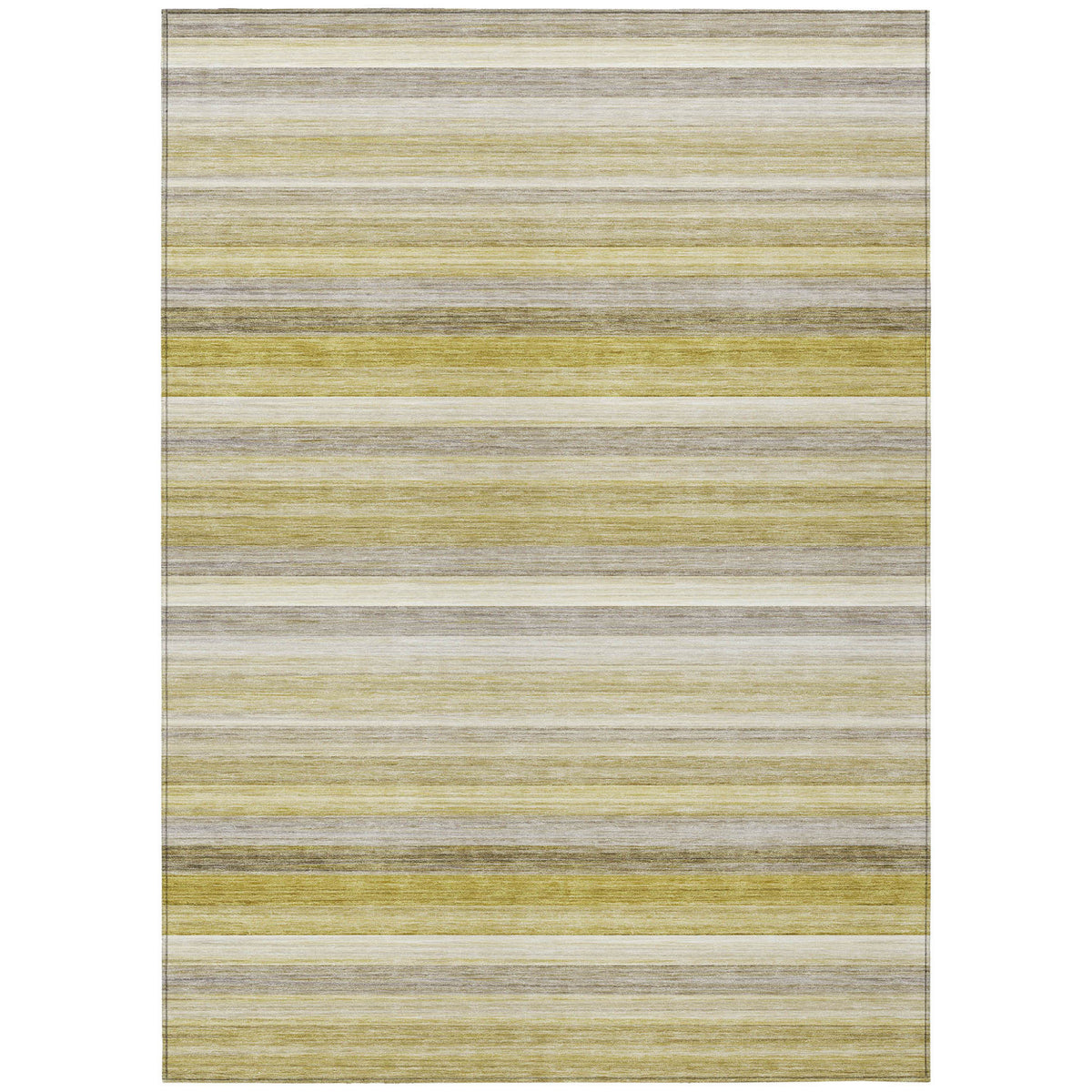 8' X 10' Wheat Striped Washable Non Skid Indoor Outdoor Area Rug