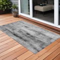 2' X 3' Gray Washable Non Skid Indoor Outdoor Area Rug