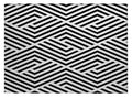 2' X 3' Black And White Geometric Washable Non Skid Indoor Outdoor Area Rug