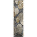 8' Runner Brown Beige And Ivory Abstract Washable Non Skid Indoor Outdoor Runner Rug