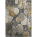 9' X 12' Brown Beige And Ivory Abstract Washable Non Skid Indoor Outdoor Area Rug